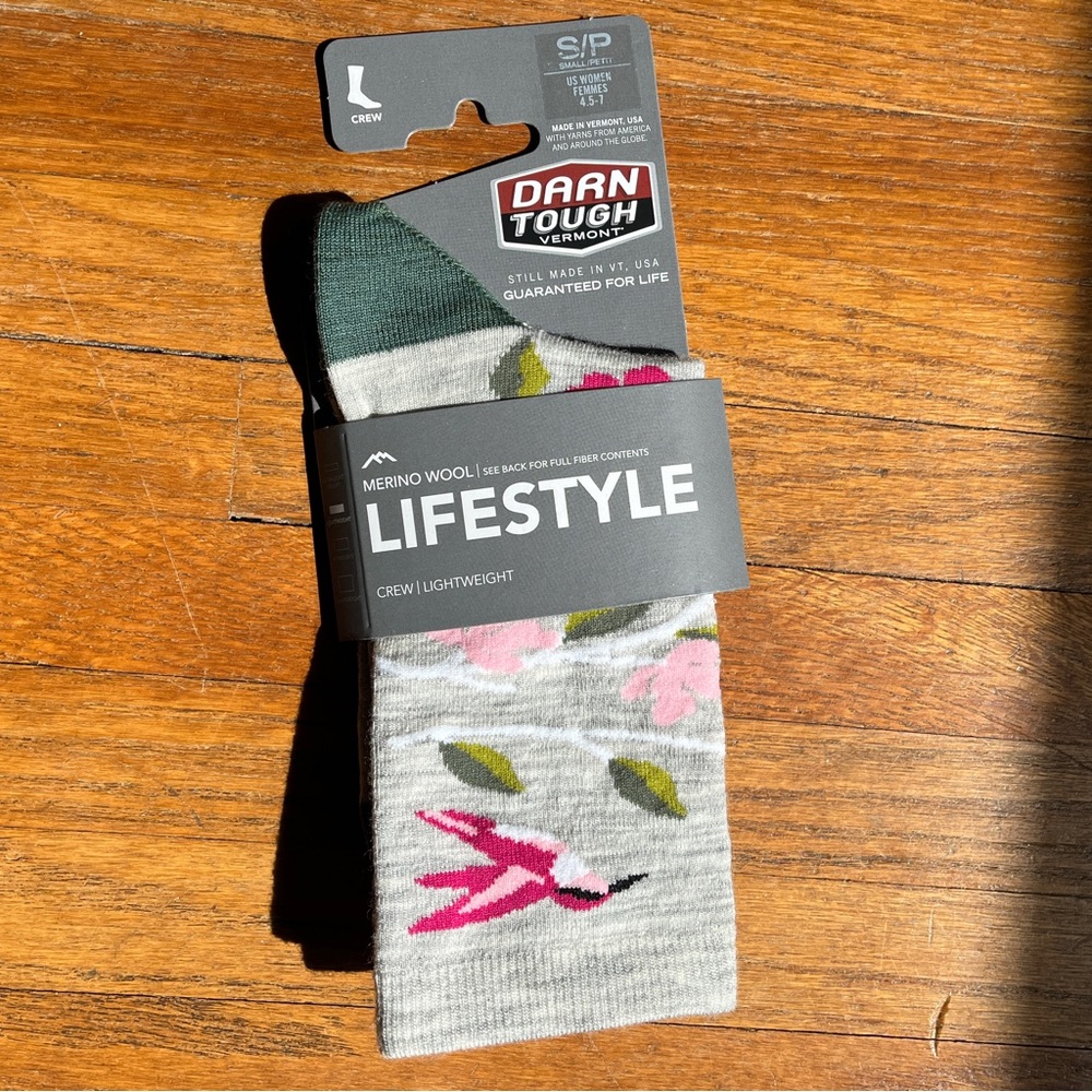 🧦 Darn Tough Women's Birds of a Feather Crew Lightweight Lifestyle Sock size S